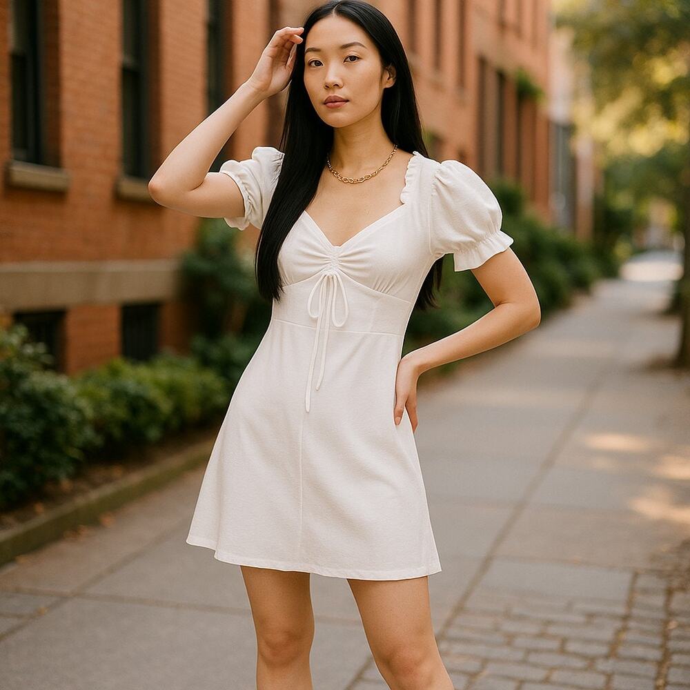 Topshop‎ Linen Blend Dress Size 6